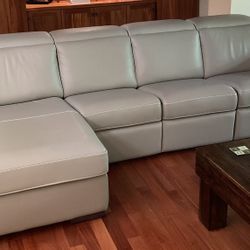 4 Piece Leather Sectional 