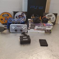 SONY PLAYSTATION 2 video Game Bundle With HDMI Bundle 