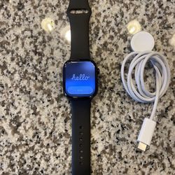 Apple Watch Series 11 GPS + Cellular 46mm Jet Black Aluminum Case With Sport Band  And Charger 