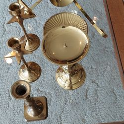 Brass Candlesticks And Holders