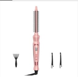 USHOW Curling Brush, 1/2 Inch Heated Round Brush (Pink, 0.5 Inch)
