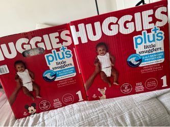 NEW UNOPENED box of Huggies diapers Size 1