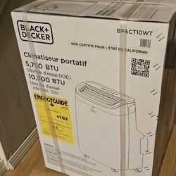 New Black & Decker 10,000 BTU Portable Air Conditioner (AC), 450sqft cooling