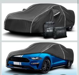 BERKSYDE| Waterproof Car Cover Compatible for 1 Ford Mustang GT/Shelby/Cobra/Bullitt/Ecoboost/ LX/Deluxe/Premium All Weather 6 Layers Full Car