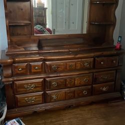 Nine Drawer Dresser W Mirror