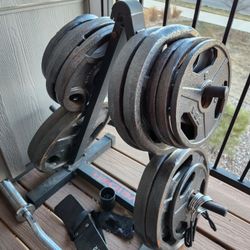 300lbs+ Bar,clips, & Stand