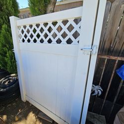 White Vinyl Gate