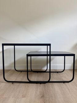 Small Minimalist Nesting Coffee Tables / End Side Tables