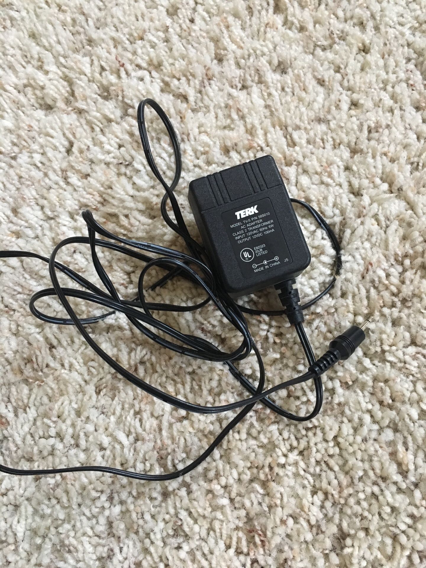 TERK AC adapter model TV-5