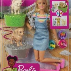 The Barbie Play & Wash Pets Doll & Playset 