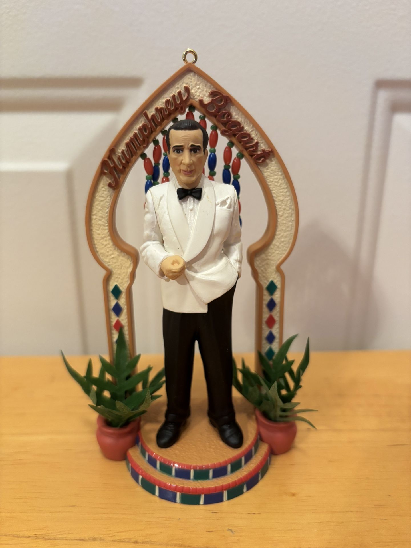 vintage 1999 Carlton Cards "Play It Again, Sam" Humphrey Bogart Christmas ornament