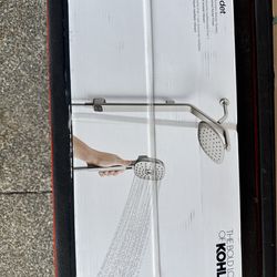 Windet Showering Rail Combo in Vibrant Brushed Nickel