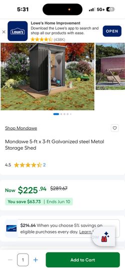 Outdoor storage shed