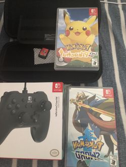 Nintendo switch pro controller and game bundle