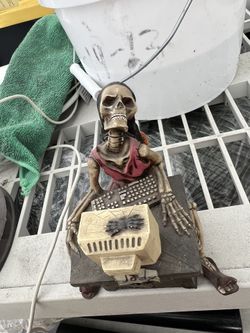 DIE HARD SURFER Skeleton at Computer Surfed Too Long WUI 1999 Internet Cybersurf
