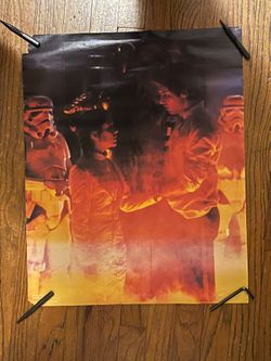 Star Wars The Empire Strikes Back Vintage 23”x18.5” Poster Han & Leia