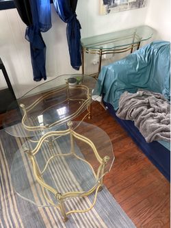 Glass table set