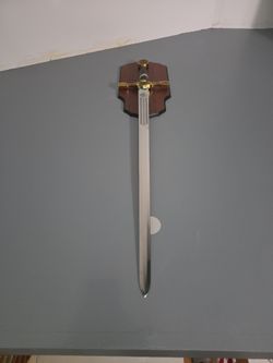 Antique stainless steel wall mounted sword