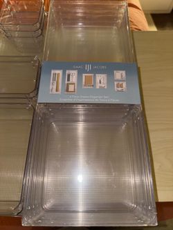 14 piece clear acrylic organizers