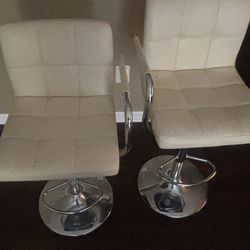 Pete Swivel Upholstered Adjustable Height Counter Stool with Metal Frame (Set of 2)