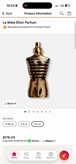Jean Paul Gaultier Le Male Elixir Parfum 4.2 oz