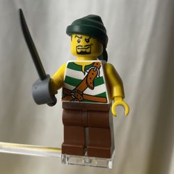 Lego Minifigure pi105 Pirate Green Pirates II Cannon Battle 2009 Goatee (Rare Collectors Item!)