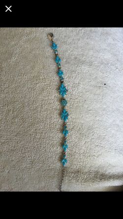 Turquoise and crystal stone bracelet
