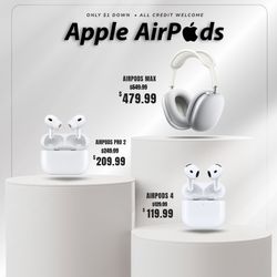 🎧 Apple AirPods Sale – Only $1 Down to Take Home | Save Big + 1-Year Warranty