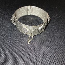 Vintage Silver Plated Bangle Bracelet