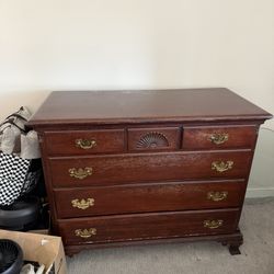 Wood Dresser And Night Stand 