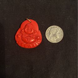 Red Cinnabar Buddha Pendant 