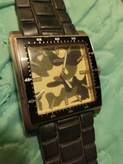 Men's Guess watch Camo dial