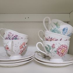 Lenox Butterfly Meadow Tea Cup&Saucer (5sets)