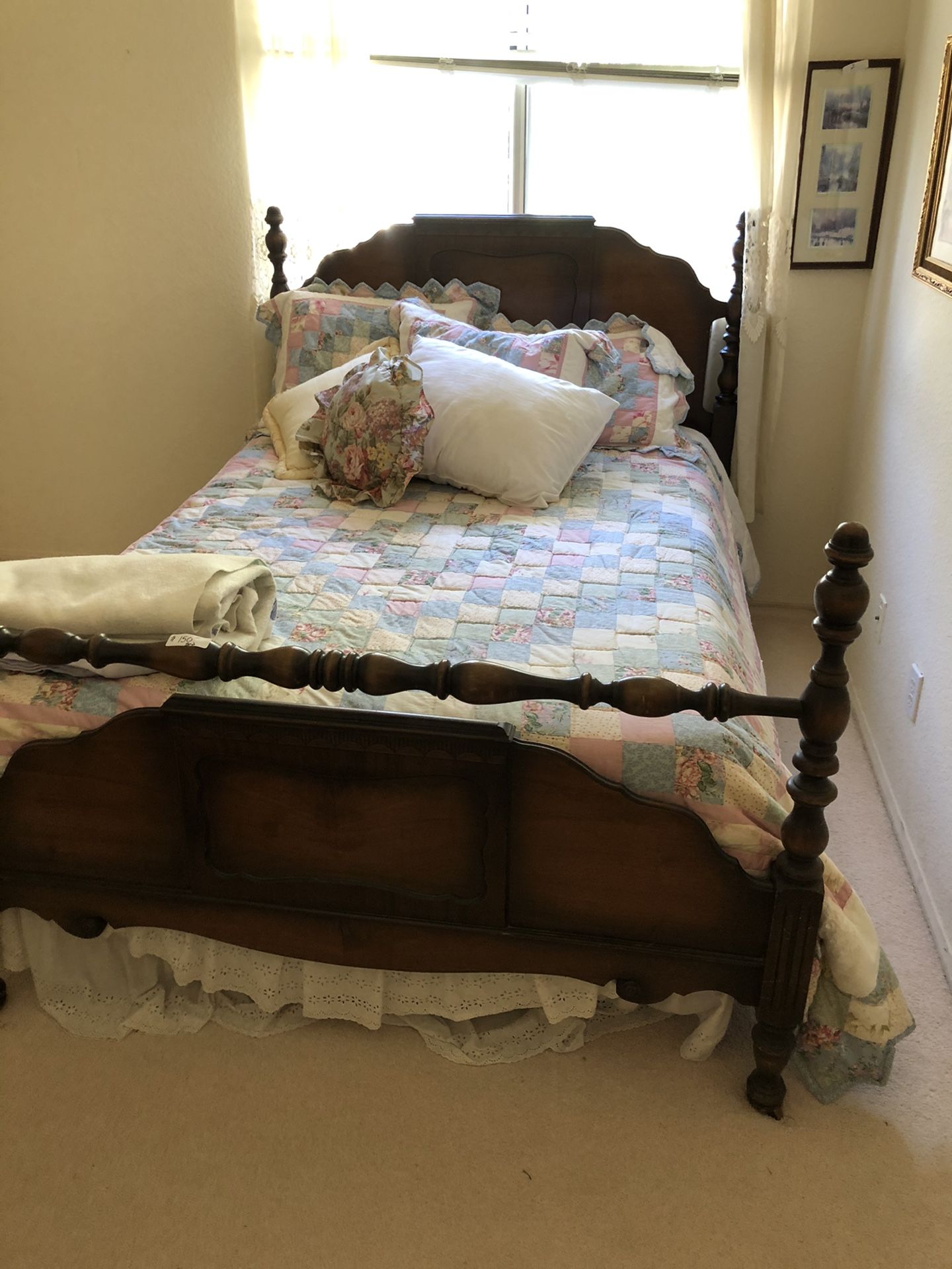 Double bed old antique