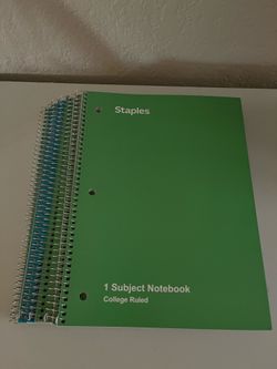 School Notebooks, college rule, set of 6 New!