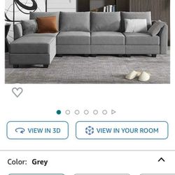 Sectional Couch with storage under cushions