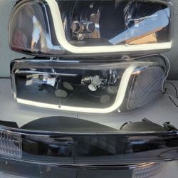 99-06 Gmc Sierra Yukon LED DRL Headlights Luces Micas Calaveras Faros Faroles 