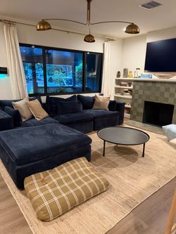 Brand new west elm harmony sofa in midnight fabric