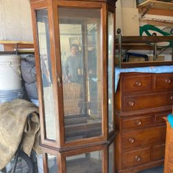 Polaski Furniture Lighted Curio Cabinet With Glass Shelves