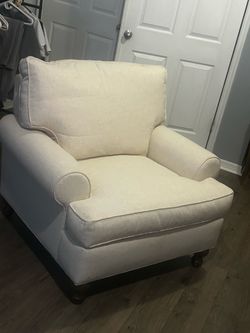 White sofa and chair
