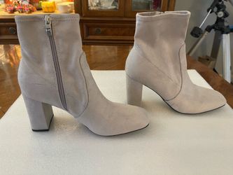 Women’s Light Grey Marc Fisher Faux Suede Boots - Size 9M