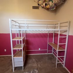 Girls Loft Bed With Vanity 