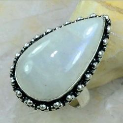 Moonstone and Silver Ring