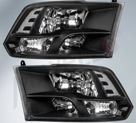 Pair 2009-2018 Dodge Ram 1500 2500 3500 Headlights left Right headlamps