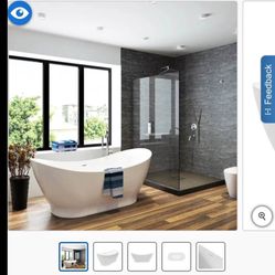 Apollo Kalisto 59” Seamless Freestanding Bathtub – Center Drain – NEW (2 Available)