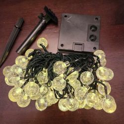  Solar String Lights Outdoor 60 LED 40 ft  with 8 Lighting Modes, Waterproof Solar Powered Crystal Globe Patio Lights for Garden Yard Porch Wedding Pa