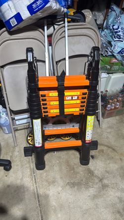 SINMEIRUN Telescoping Ladder, 16.5 FT, A Frame, Aluminum Extension Ladder, 330 Ibs Capacity, Collapsible Multi-Purpose Ladder for Home, Roof and RV; O