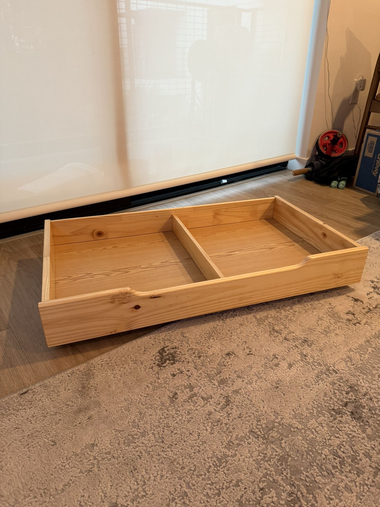 Solid Wood Under-Bed Storage Drawer – Rolling Organizer