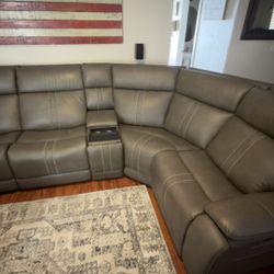 Leather Sectional With Built in Speakers