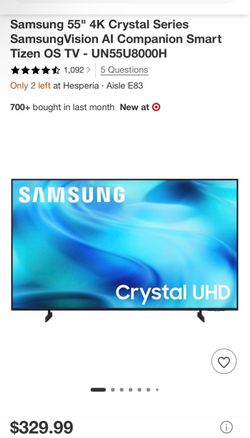 55-inch Samsung 4K Smart TV.